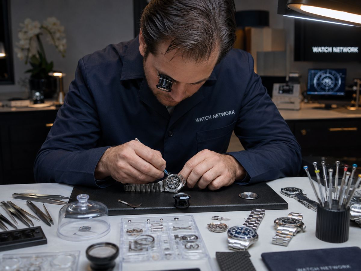 Polimento de caixa e pulseira de aço — Watch Network